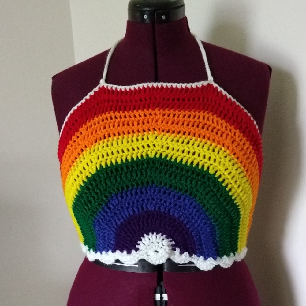 🌈Rainbow Halter Top🌈 RELISTED - Picture 6 of 14